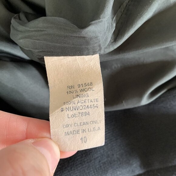 Liquid Black Wide Leg High Waist 100% Wool Trousers 10 - Picture 7 of 7